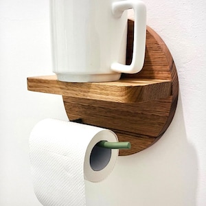 ADAM Toilet roll holder with shelf, toilet paper holder image 6