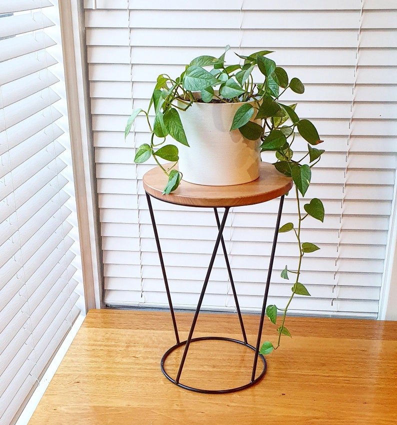 ELLIE Side Table, Coffee Table, Small Table, Plant Stand, Wooden Table, Metal Table, Table image 2