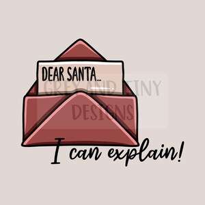 QUERIDO PAPÁ NOEL Carta de Navidad, puedo explicarte una linda Navidad, archivo svg, PNG, descarga digital