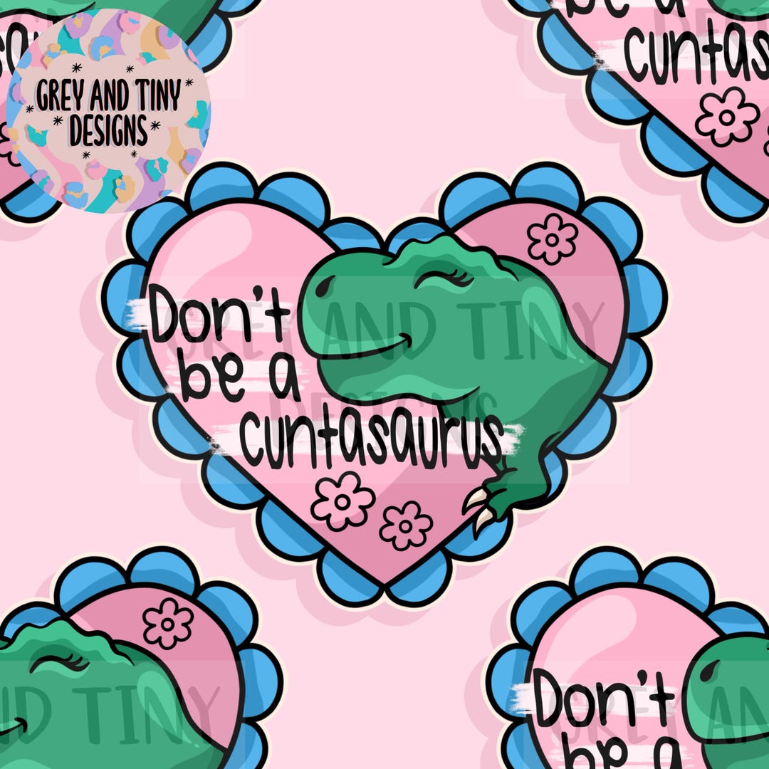 RUDE DINOSAUR Swear Dinosaur, Stickers, NSFW Adult Pattern, Sarcastic ...