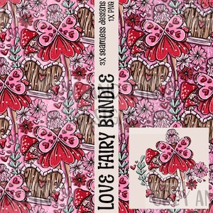 LOVE FAIRY, VALENTINES fairy, cute girly fairy, Seamless Design, Digital Download, Non Exclusive