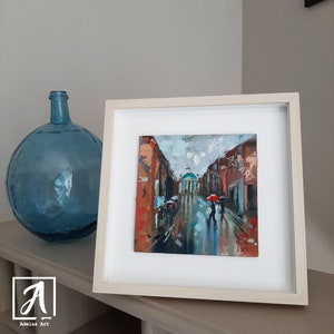 Dublin Wandkunst - parlamentarische Straße - Original Ölgemälde - Original Kunst - Original Irische Landschaft - Irische Wandkunst