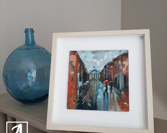 Dublin Wall Art - Parliament Street - Original Oil Painting - Originial Art - Original Irish Landscape - Irish wall art