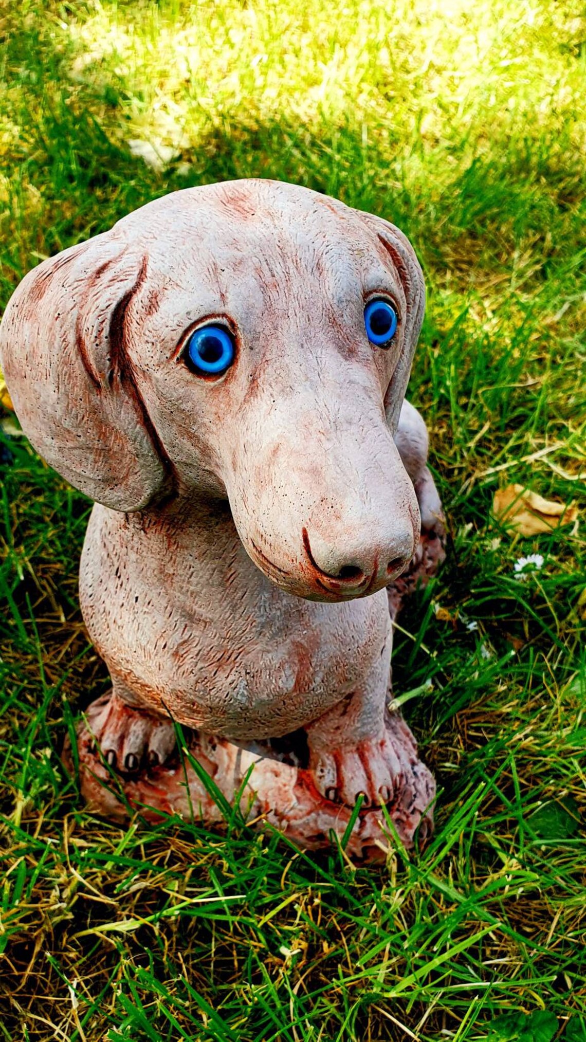 Beautiful SAUSAGE DOG Statue Stone Highly Detailed Garden Etsy