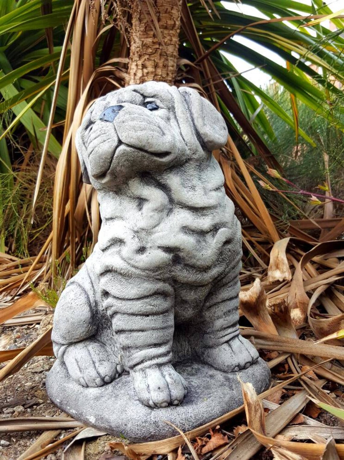 shar pei dog statue