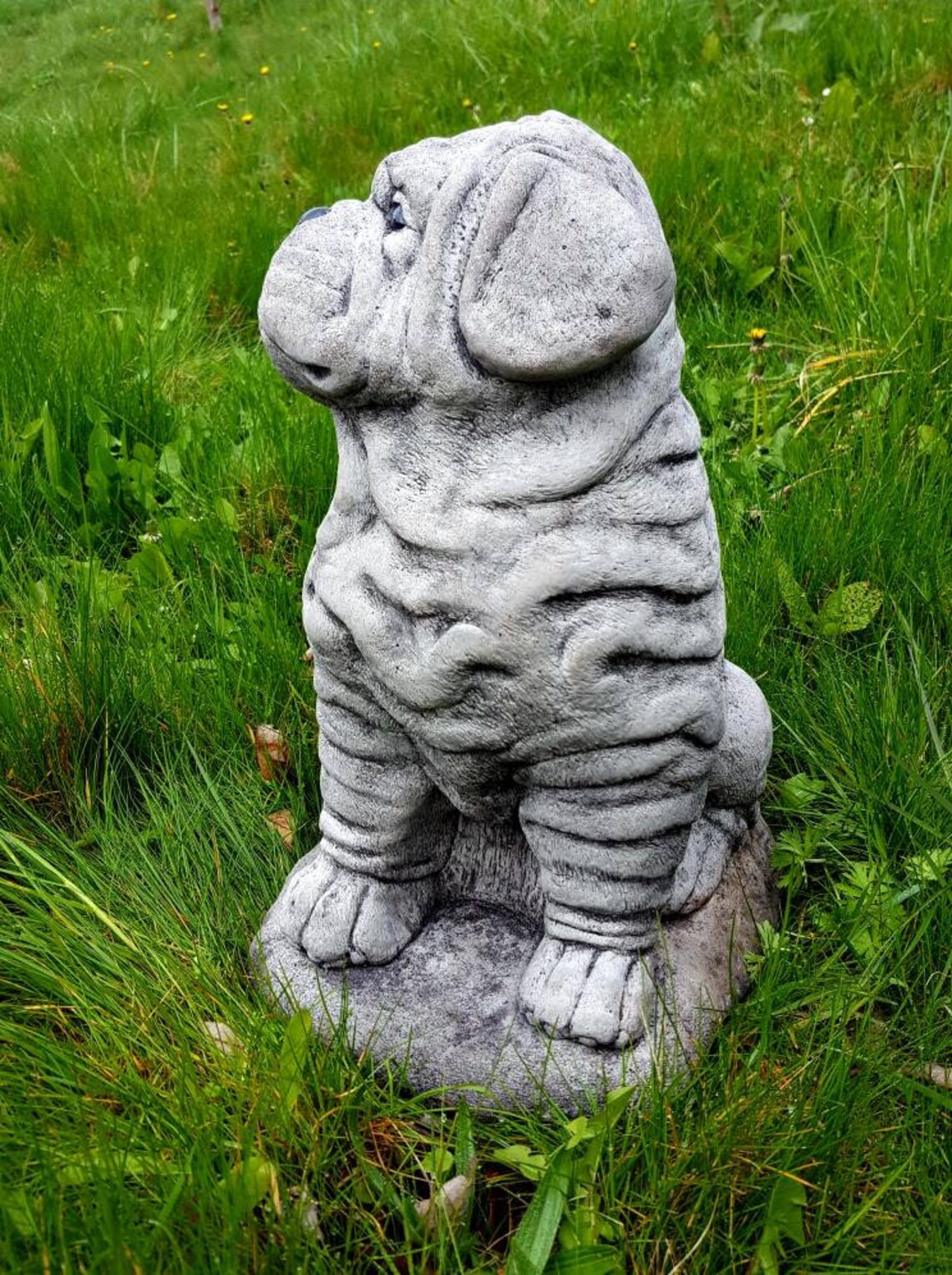 shar pei dog statue