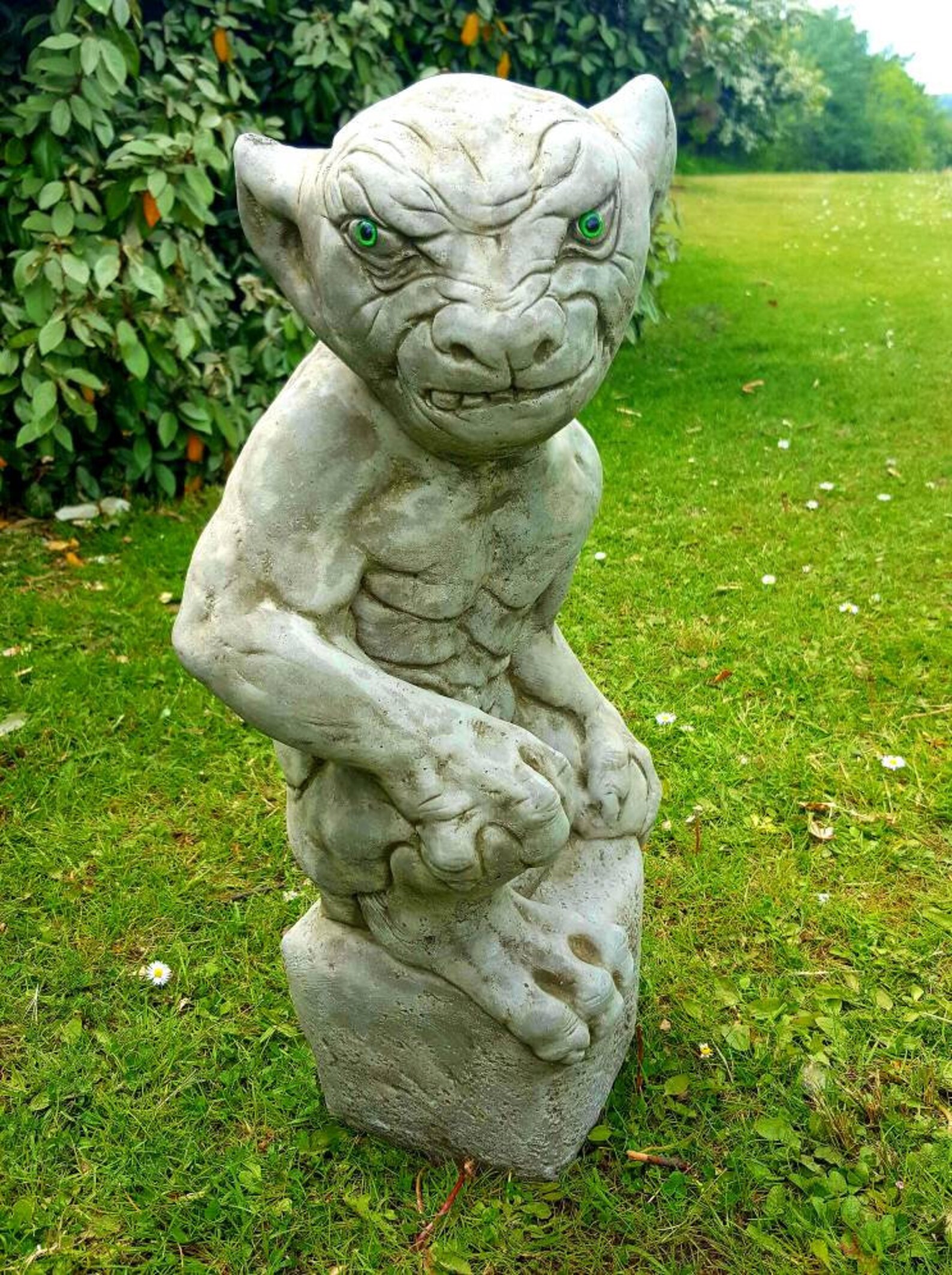 Large Guardian Gargoyle Statue Ghotic Highly Detailed Stone Etsy UK
