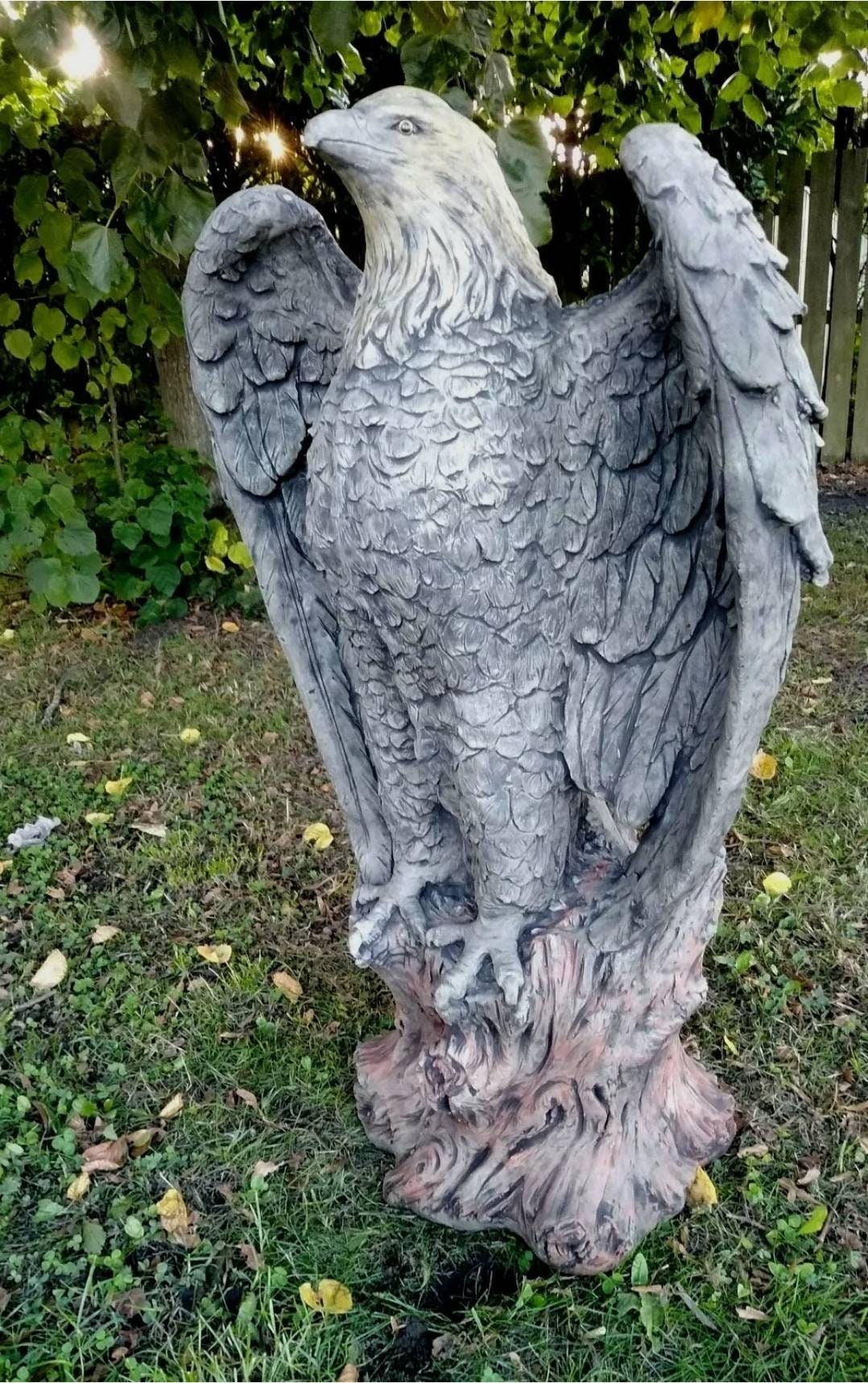 Beautiful Extra Large EAGLE STATUE Highly Detailed Stone Etsy UK