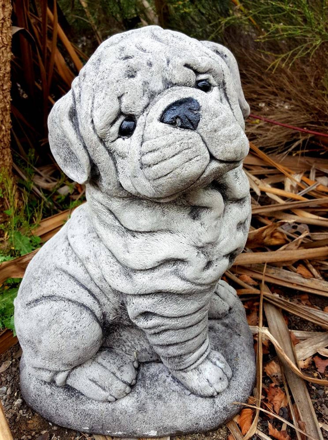 shar pei dog statue
