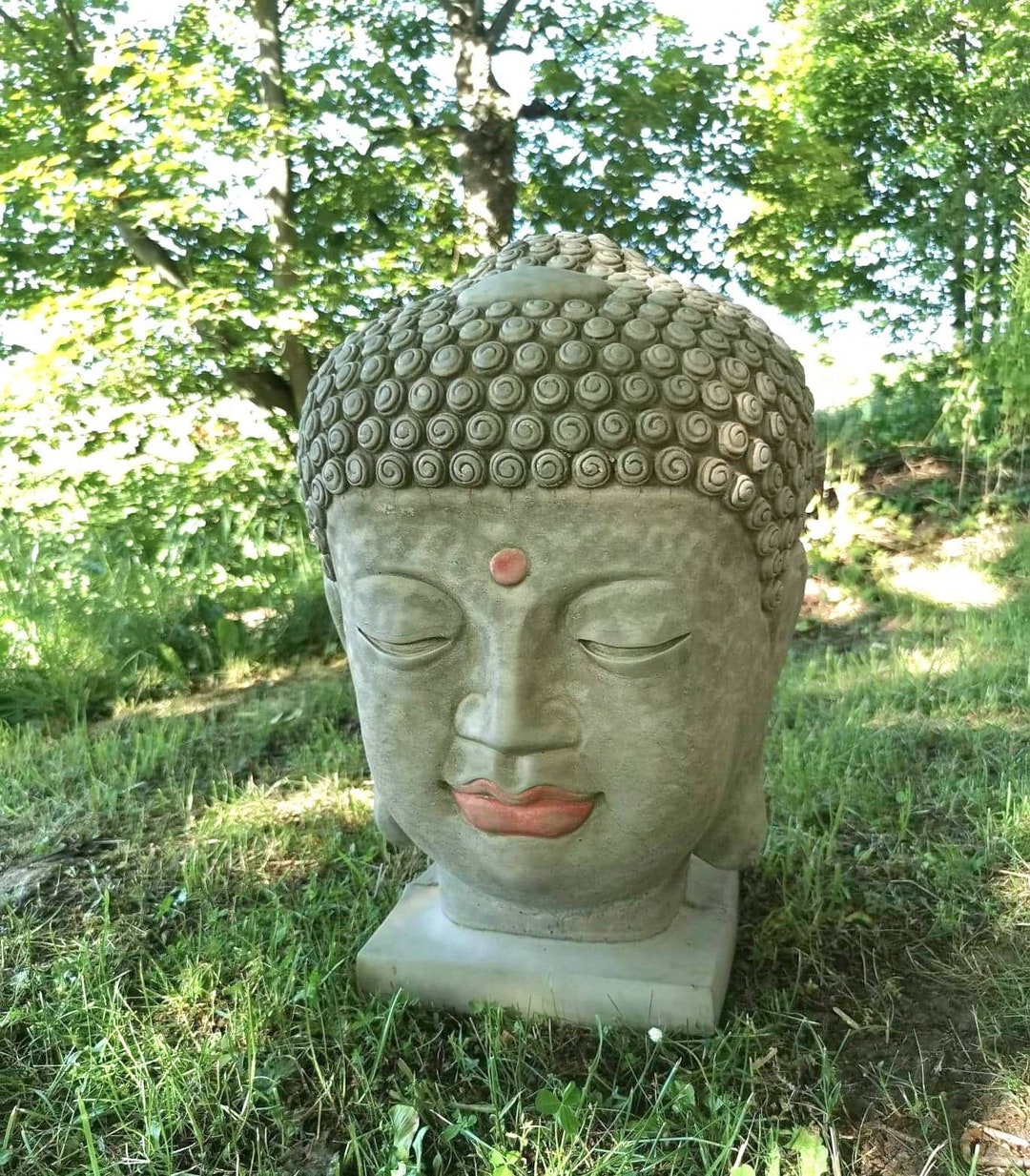 Beautiful Extra Large BUDDHA HEAD STATUE Pillar Cap Highly Etsy UK