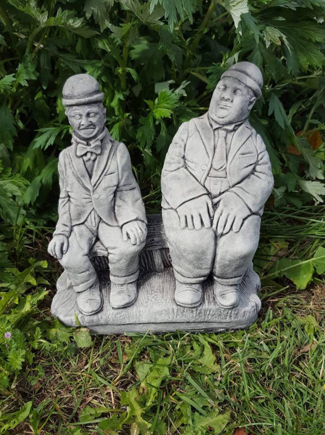 Laurel and Hardy Statues Stone Bespoke Garden Ornament Decor Etsy UK