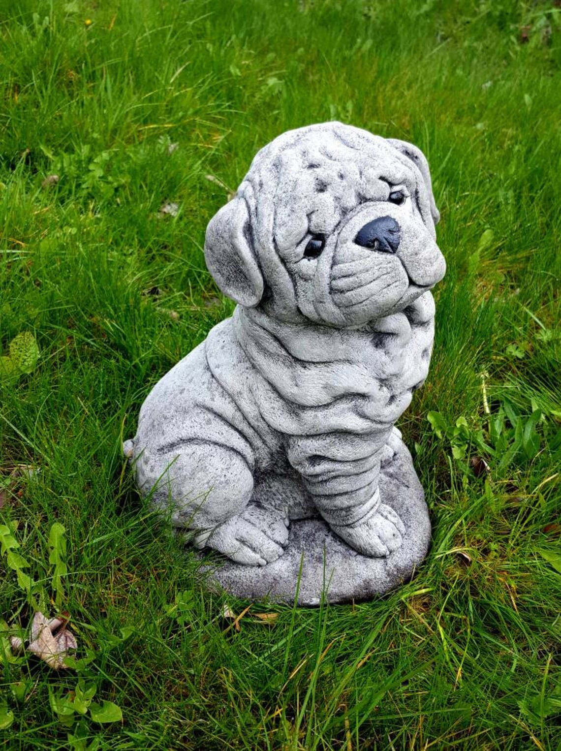 shar pei dog statue