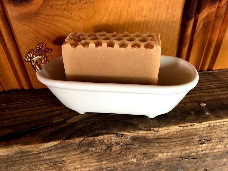 Glazed Ceramic Vintage Style Bath Tub Soap Dish With Hand Etsy