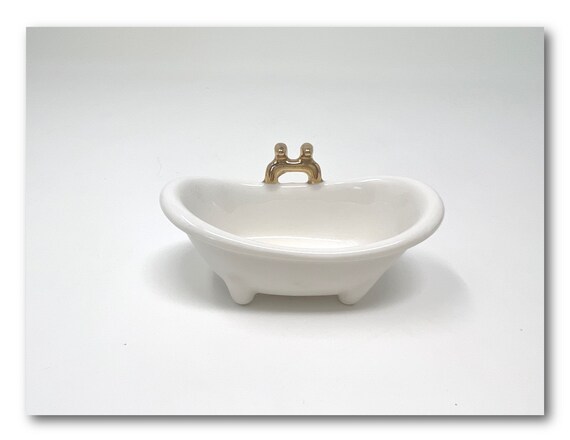 MINI portasapone per vasca da bagno in ceramica smaltata stile - Etsy Italia
