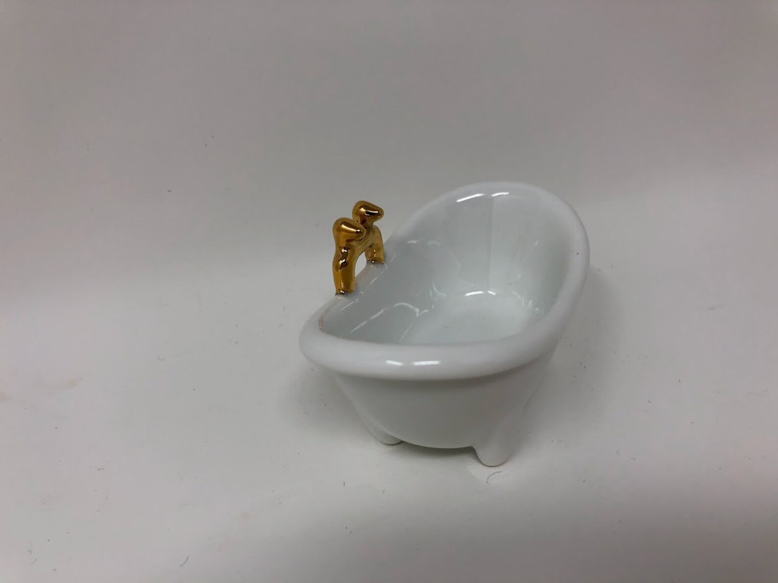 Glazed Ceramic Vintage Style MINI Bath Tub Soap Dish with Hand Etsy