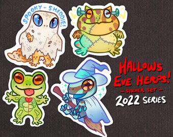 Hallows Eve Herps! Sticker set, gloss