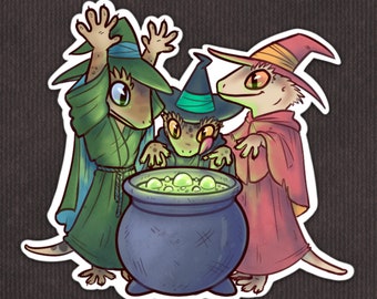 Crested Coven! Jumbo sticker, gloss