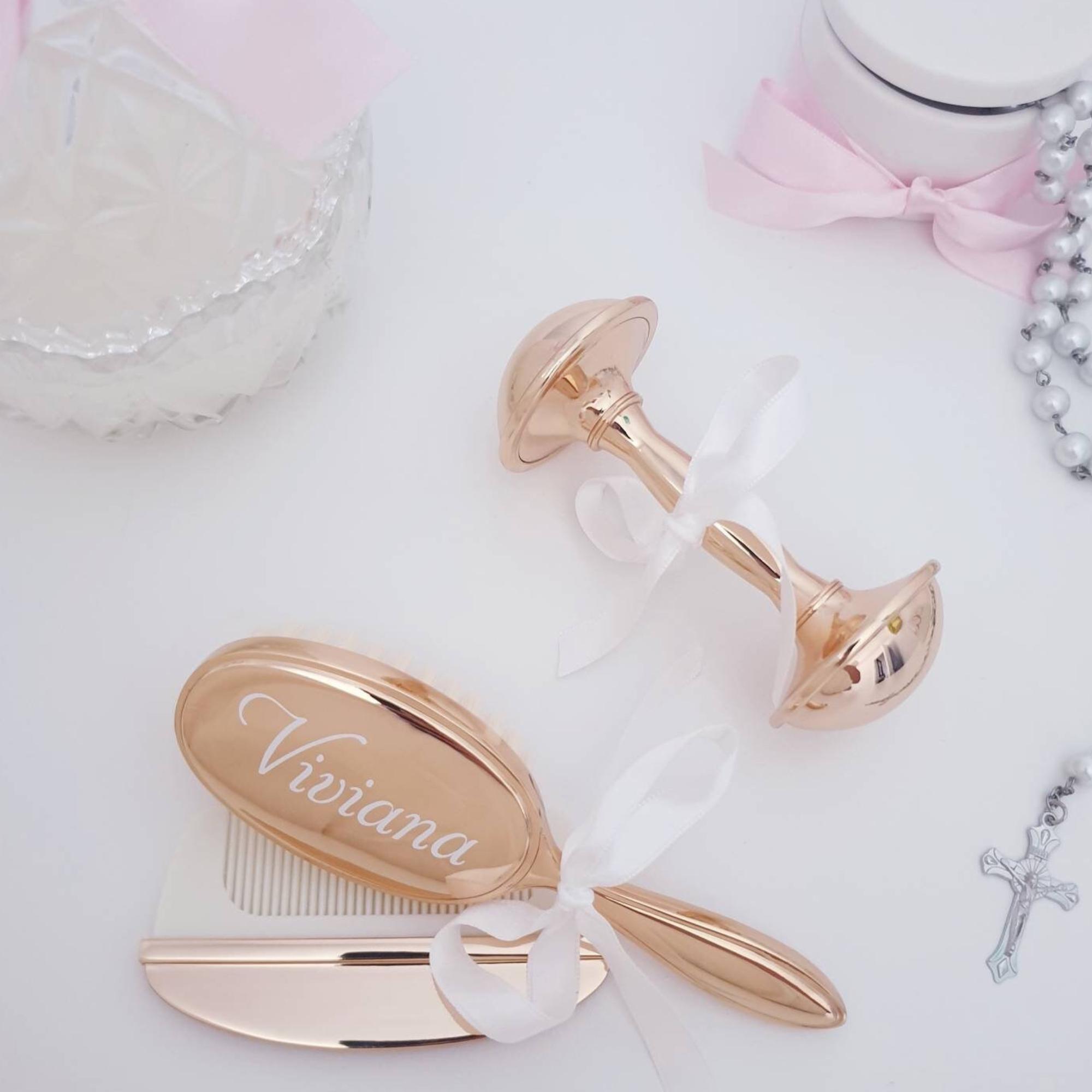 Gold Baby Rattle: Keepsake Gift With Ribbon - Etsy