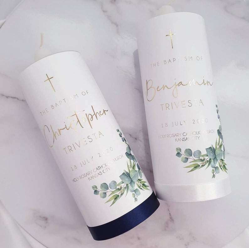 Baptism Candle Christening Candle Personalised Candle Etsy