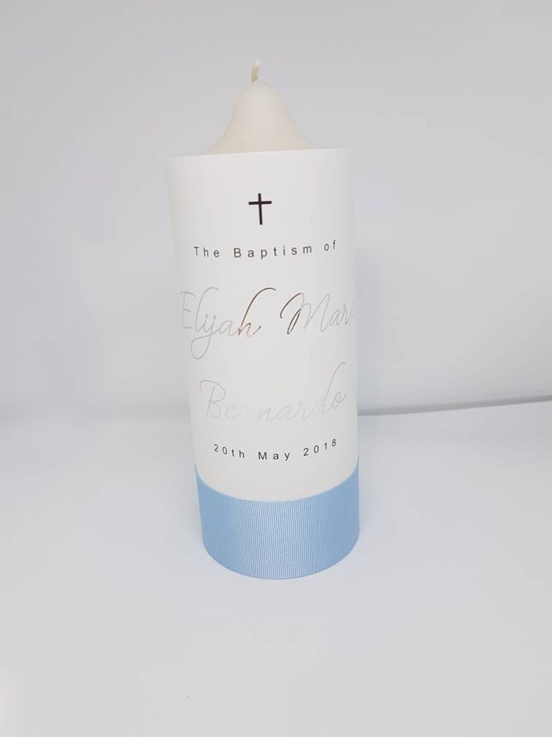 Baptism Candle Christening Candle Personalised Candle Etsy