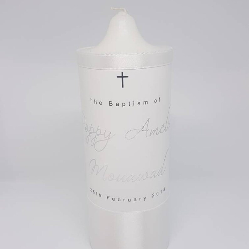 Baptism Candle Christening Candle Personalised Candle Etsy Australia