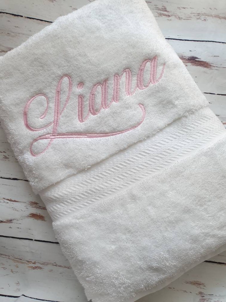 Personalised Towel Hand Towel Size Custom Name SHERIDAN Etsy