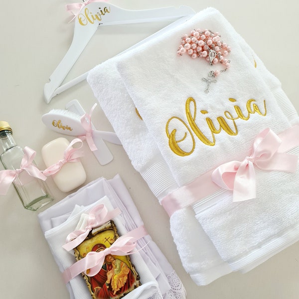 Contents only - Orthodox Personalised Standard Christening Package (Choose your colours)