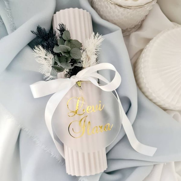 Bautismo, vela de bautizo, vela personalizada, vela conmemorativa, vela de boda, vela de pilar de iglesia