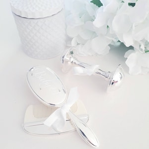 Silver Brush & Comb Set (Can be personalised) - Pre Order for September 25