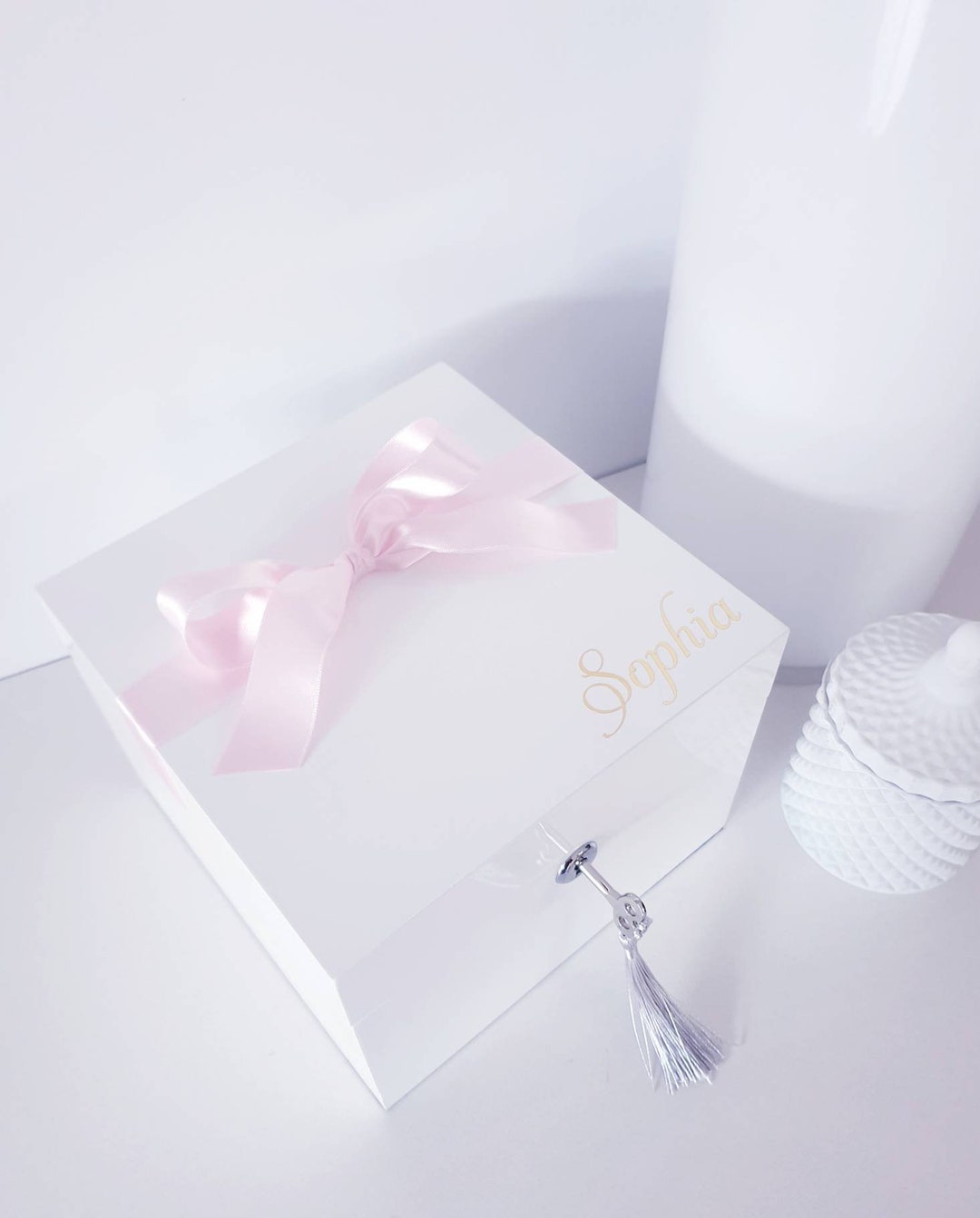 Personalised Jewellery Box/baptism Keepsake Box White Etsy