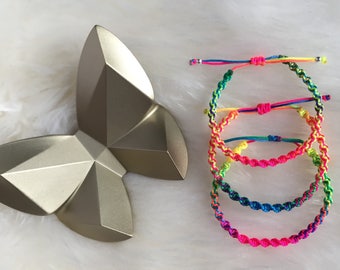Kids Macrame Bracelet, Rainbow Kids Bracelet, Friendship Bracelet for Kids, Adjustable Kids Bracelet, Macrame Knots, Child Bracelet