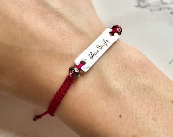 Inspirational Bracelet, Inspirational Jewelry, Positive Energy Bracelet, Shine Bright Bracelet, Inspo Bracelet, Inspirational Gift, Macrame