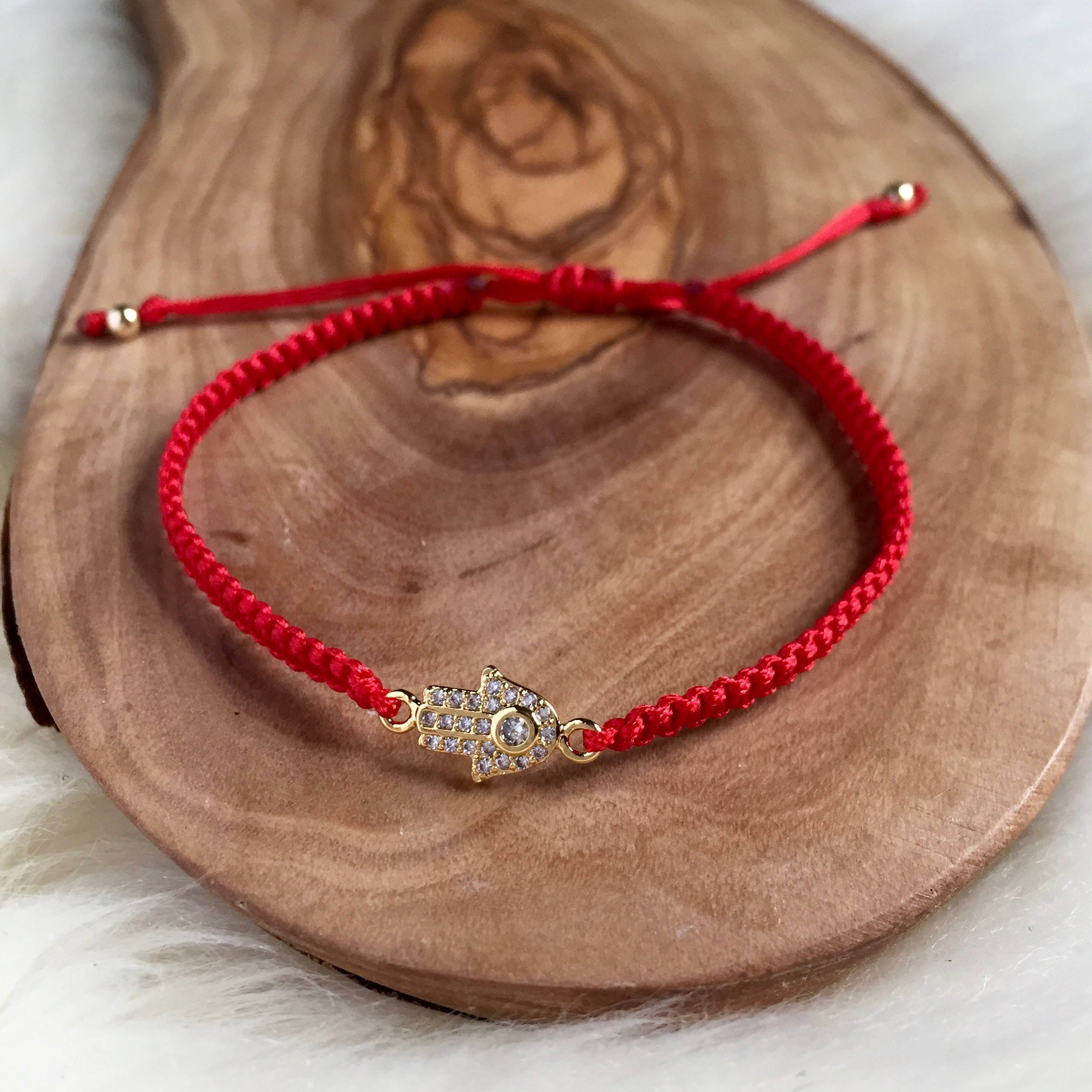Red Hamsa Bracelet Red String Bracelet Hamsa Hand Bracelet Etsy