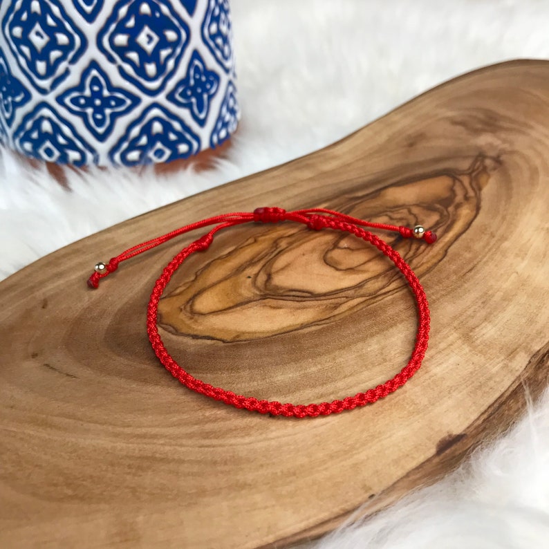 Red Protection Bracelet Thin Red Bracelet Red String Etsy