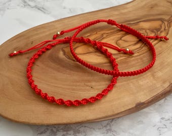 Red Protection Bracelet, Red String of Fate, Red String Bracelet, Handmade Red Bracelet, Kabbalah Bracelet, Spiritual Gifts, Valentines Day