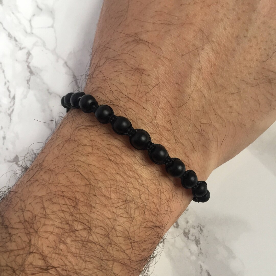Adjustable Mens Shamballa Bracelet Mens Beaded Bracelet Mens Etsy