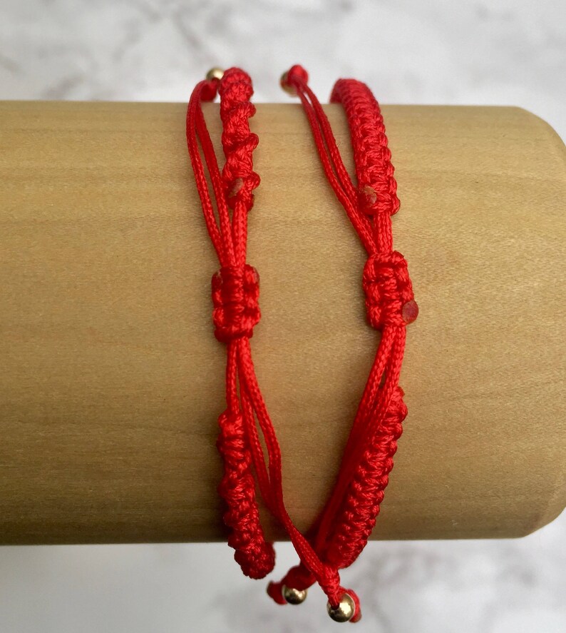 Red String of Fate Red Knot Bracelet Red String Bracelet Etsy
