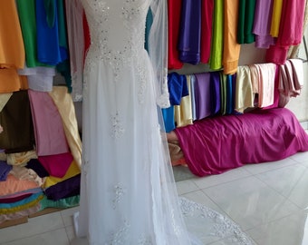 Bridal Ao Dai White Ao Dai Cuoi Vietnamese Traditional Long Etsy Canada