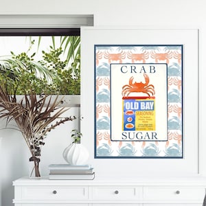 Crab Sugar Print | Old Bay | Summer Decor
