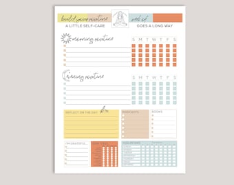 Editable Self-Care Planner | Good Notes Self-Care Planner | Printable Planner