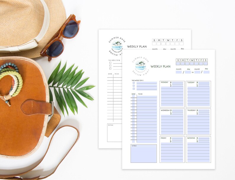 Editable Modern Weekly Planner Printable Minimal Weekly Planning Page ...