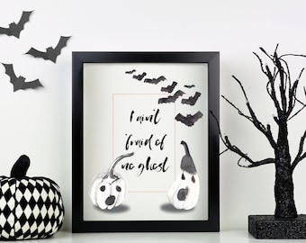 Modern Halloween Printable Art | Pumpkin Halloween Décor | Ghostbusters