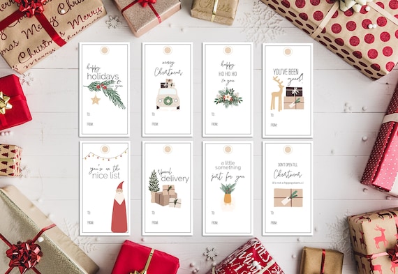 Printable Christmas Gift Tags | DIY Gift Tag | Modern Gift Tags