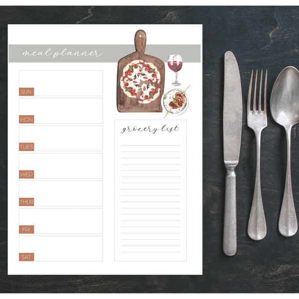 Editable Weekly Meal Planner | Printable Meal Planner Bundle
