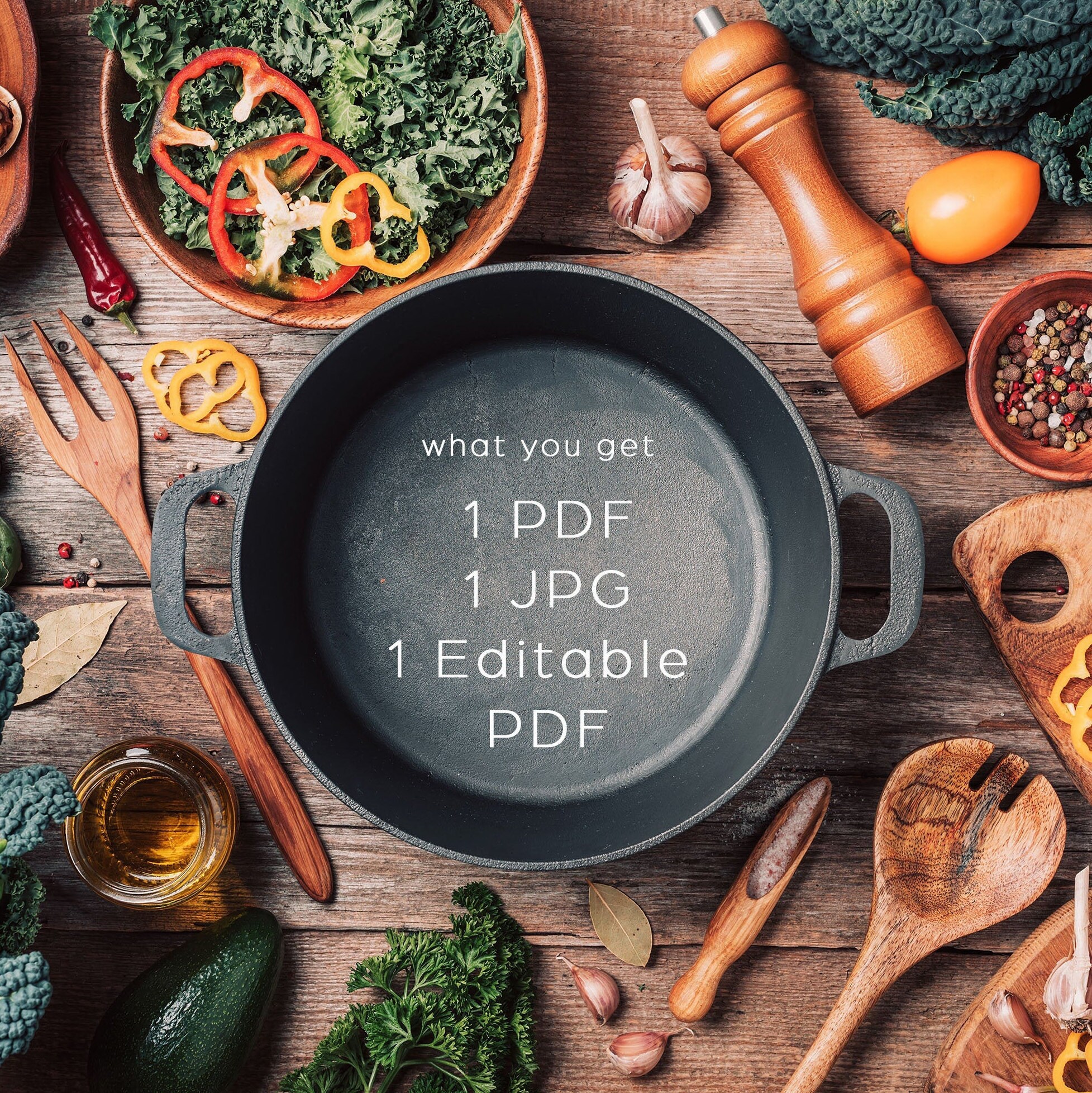 Editable Weekly Meal Planner Printable Meal Planner Bundle - Etsy