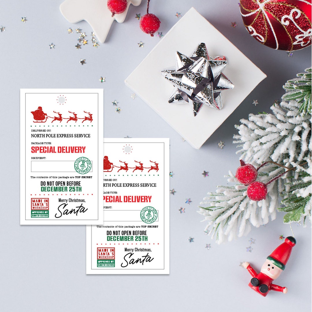 Santa Special Delivery Gift Tags | Santa Gift Tags | DIY Printable ...