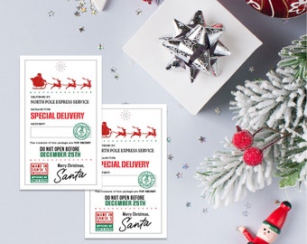 Santa Special Delivery Gift Tags | Santa Gift tags | DIY Printable Christmas Gift Tags