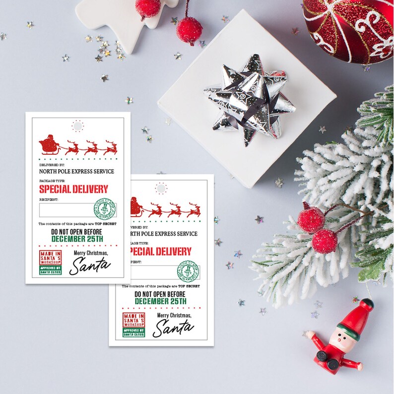 Santa Special Delivery Gift Tags | Santa Gift Tags | DIY Printable ...