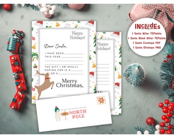 Printable Letter to Santa | Santa Letter Template and Envelope