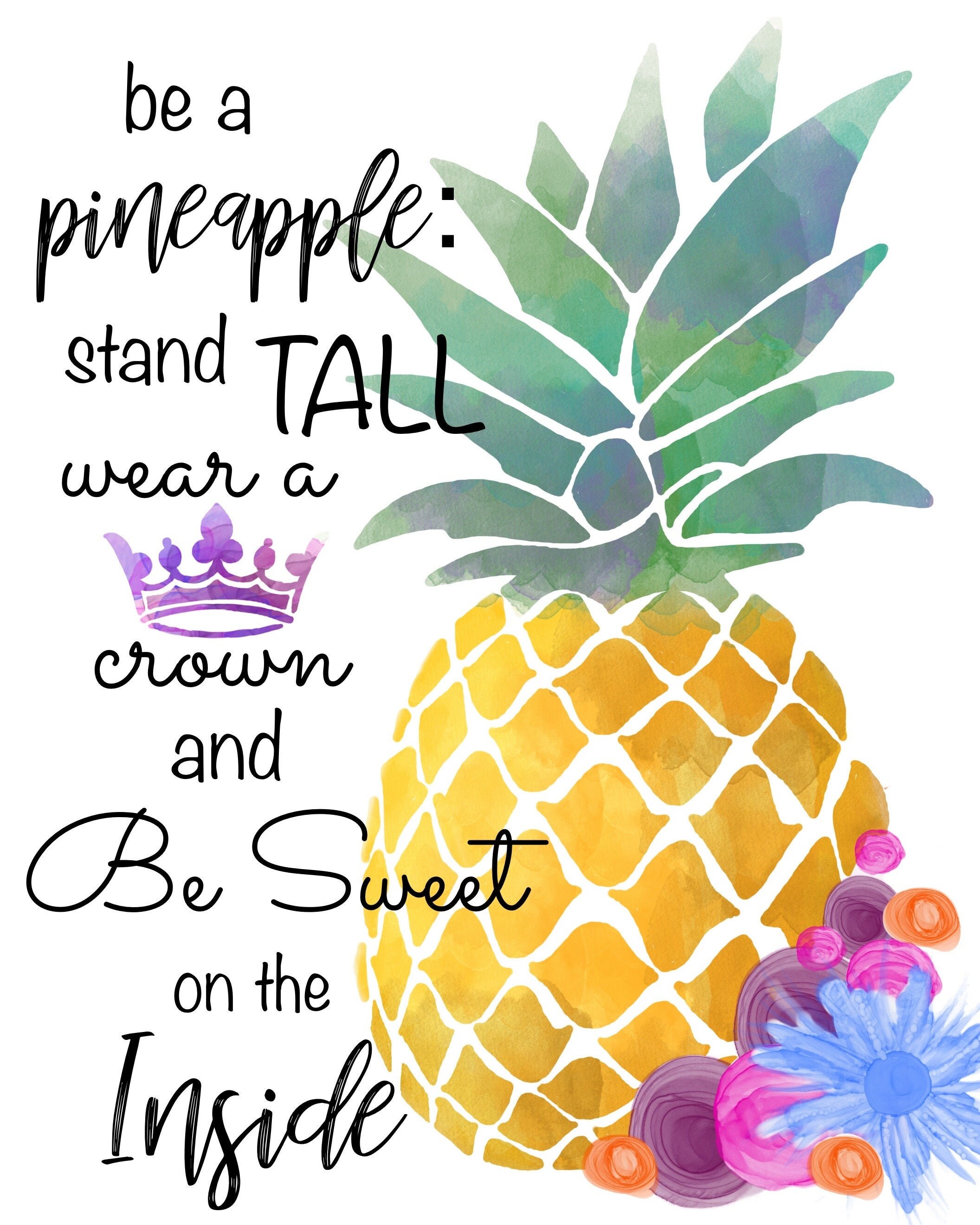 Pineapple Printable Art | Pineapple Art - Etsy